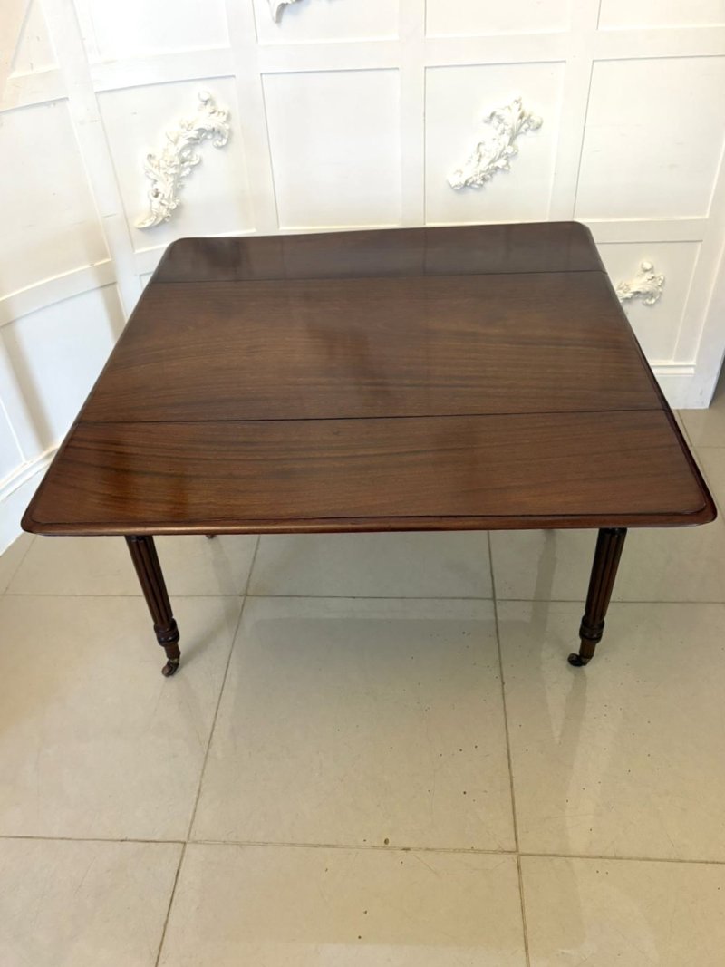 Quality Antique Regency Mahogany Drop-Leaf Pembroke Table